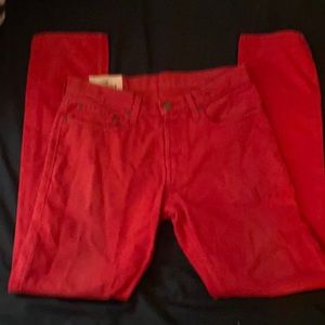 Red hollister pants